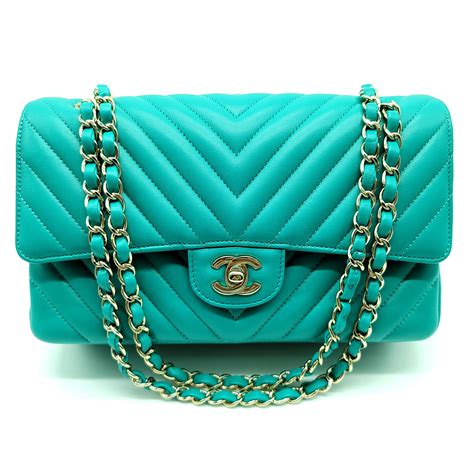 chanel bag turquoise